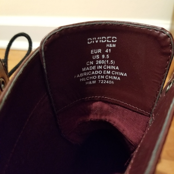 NWOT Red Vegan Leather Doc Martin Style Boots - Picture 10 of 10